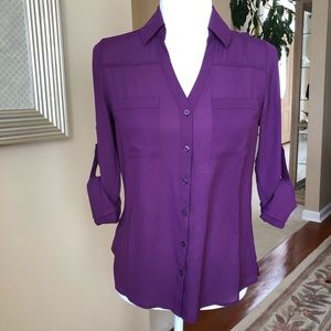 Express adjustable sleeve blouse